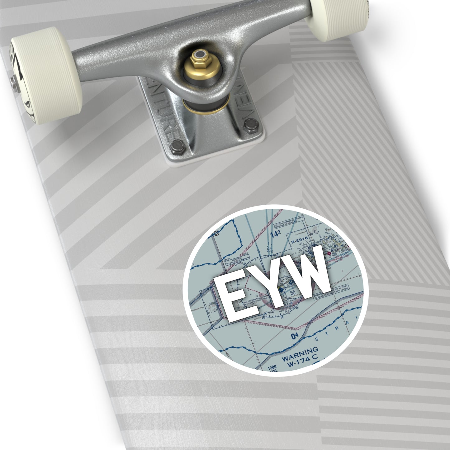 EYW Round Sticker | Key West International Airport Sticker