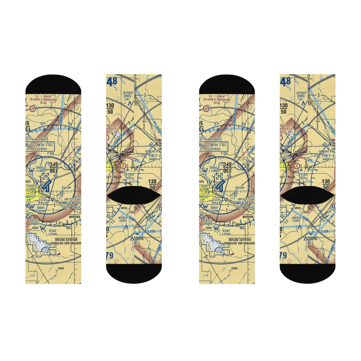 GTF Cushioned Crew Socks | Great Falls International Airport Socks