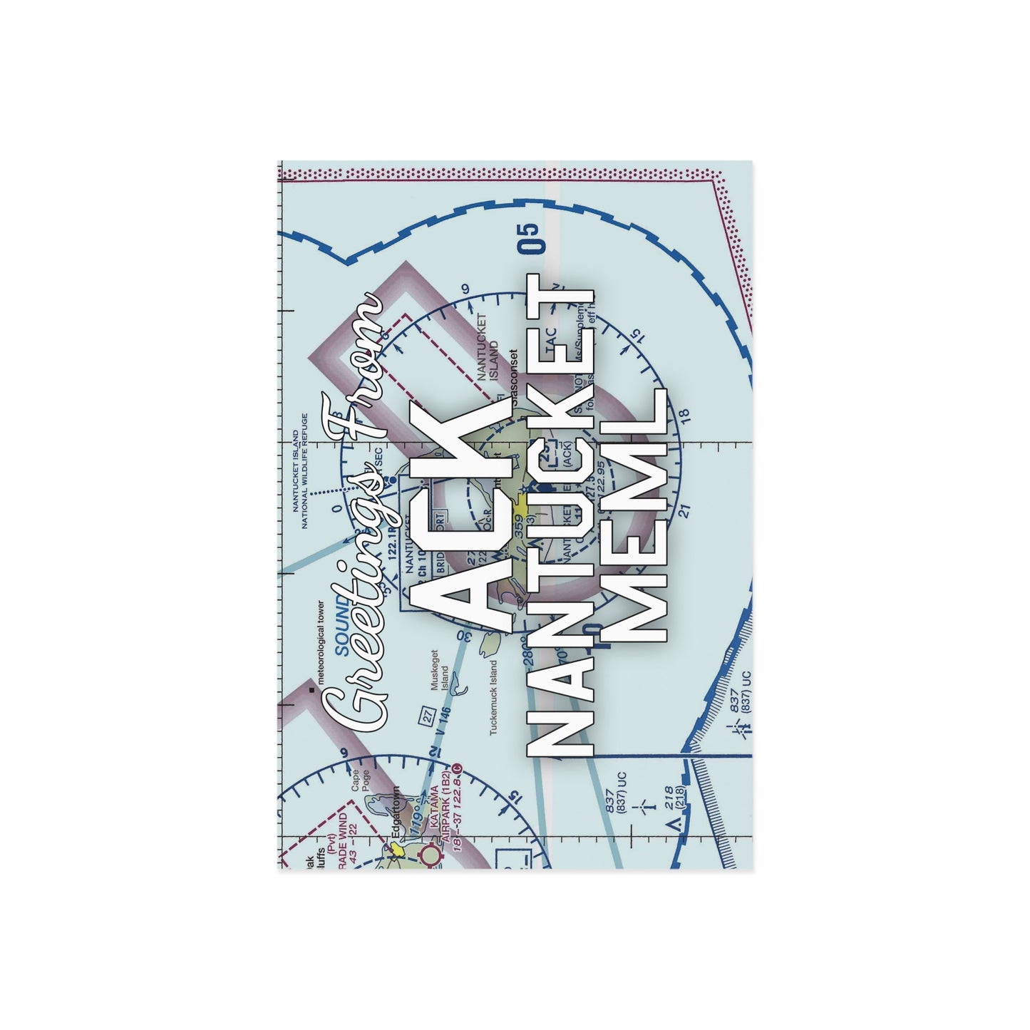 ACK Postcard | Nantucket Meml Airport Card