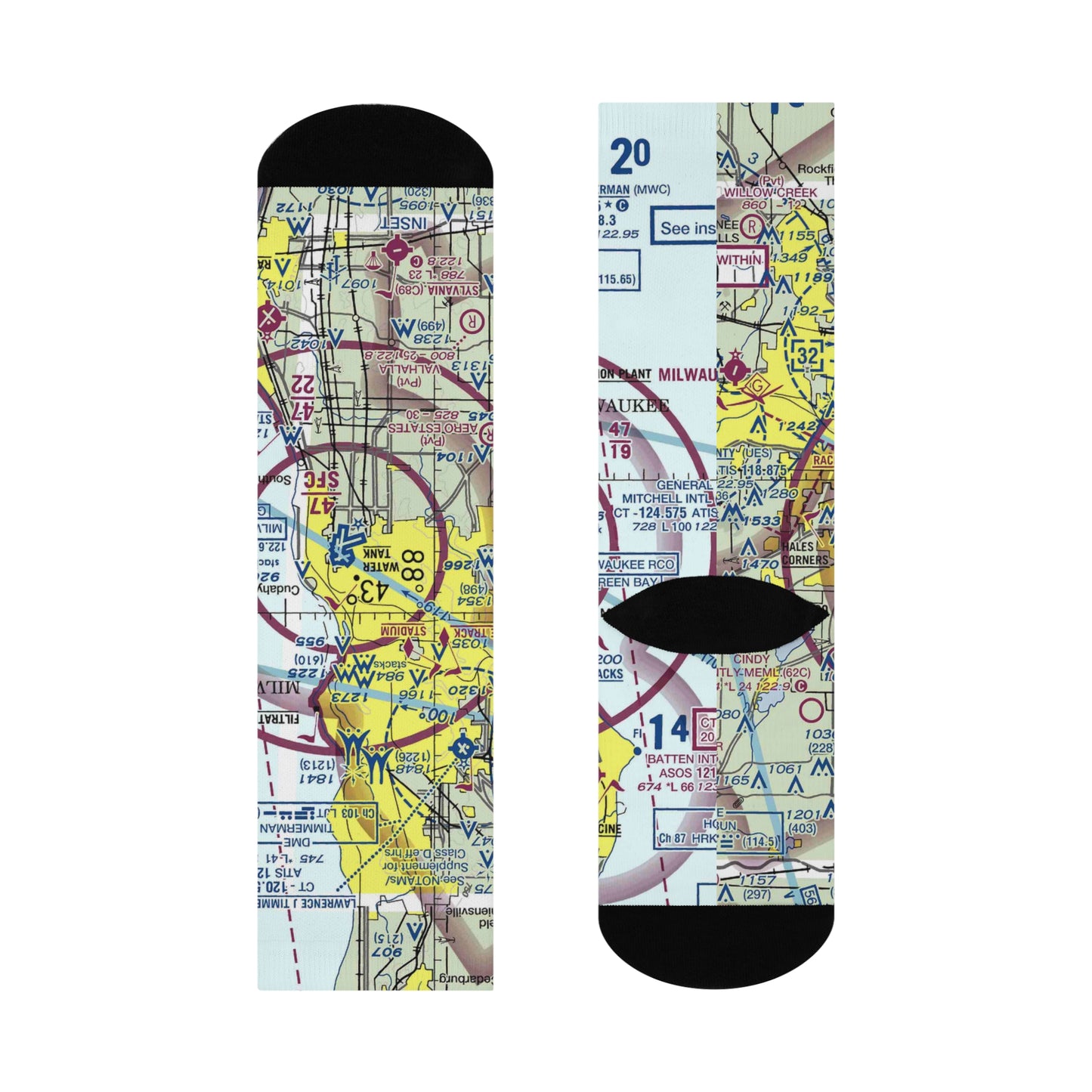 MKE Cushioned Crew Socks | General Mitchell International Airport Socks