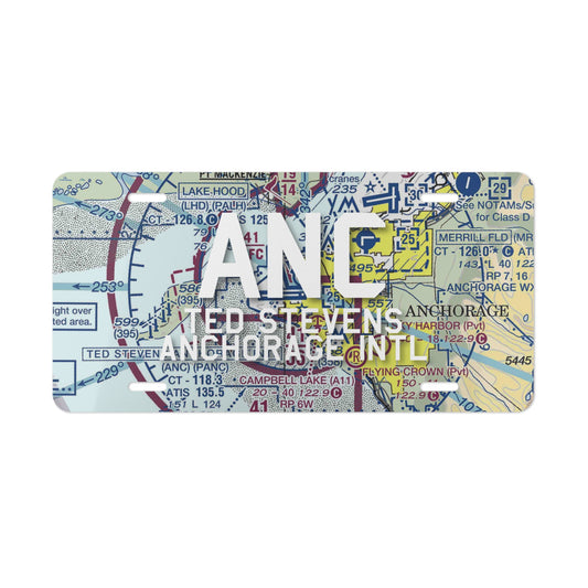 ANC Vanity Plate | Ted Stevens Anchorage International Airport Vanity Plate