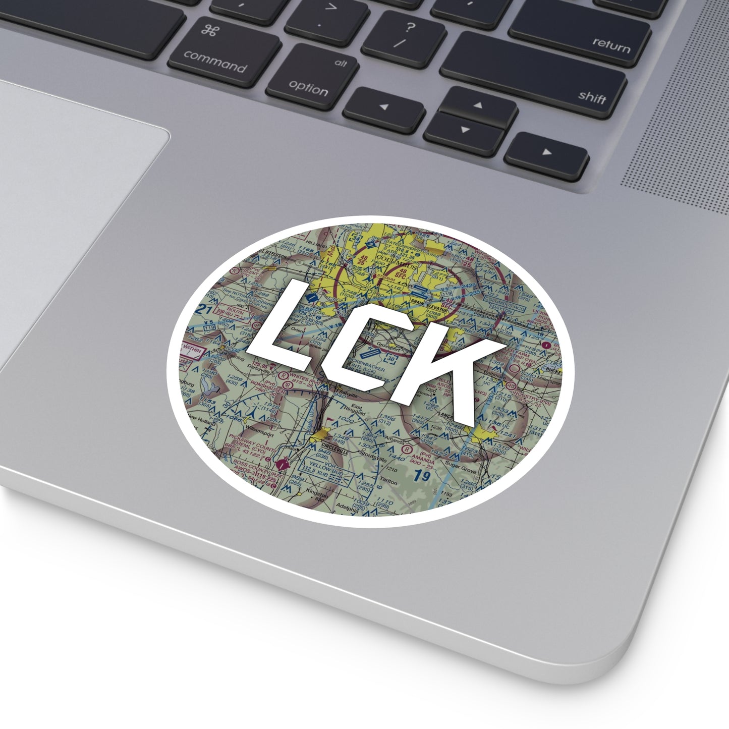 LCK Round Sticker | Rickenbacker International Airport Sticker