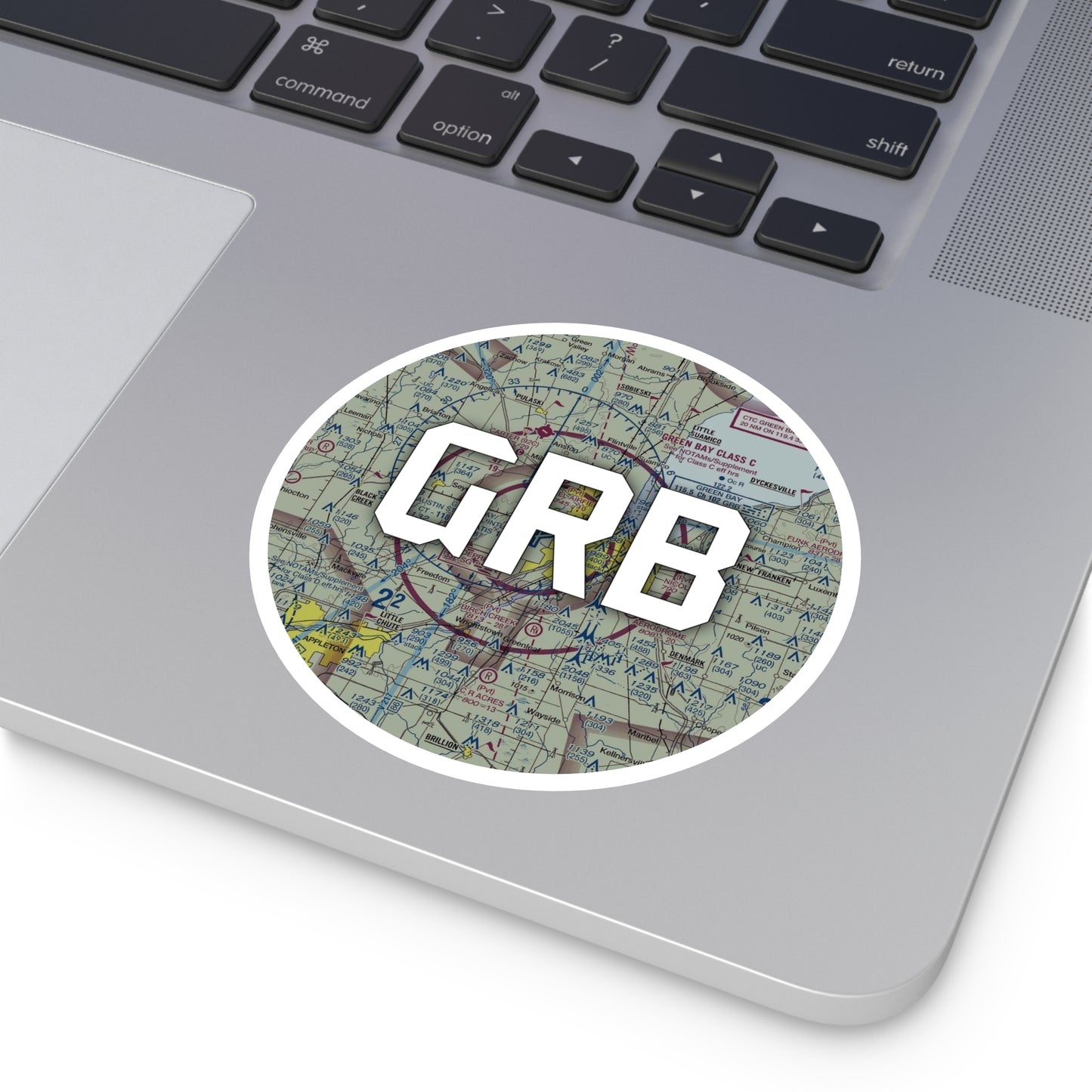 GRB Round Sticker | Green Bay/Austin Straubel International Airport Sticker