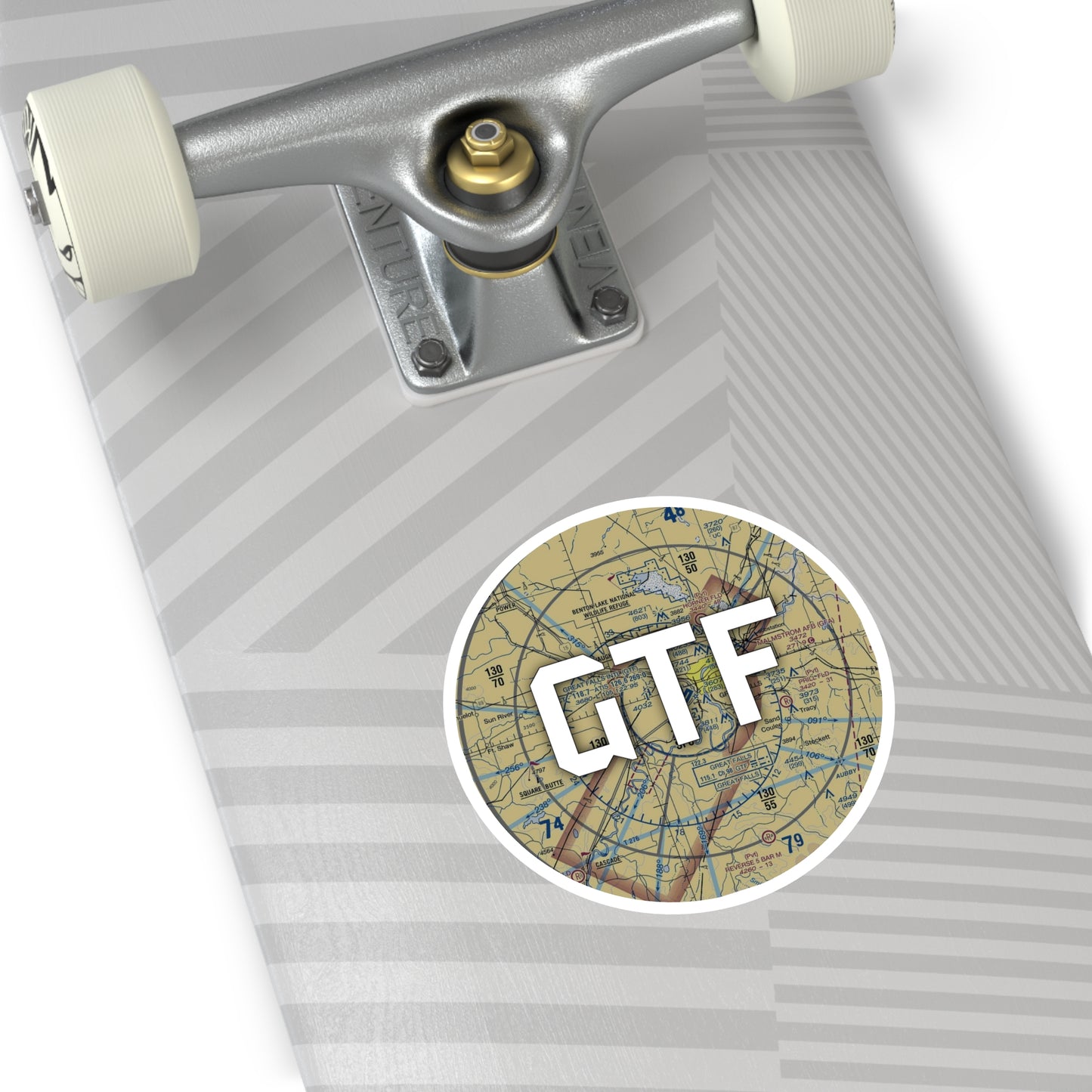 GTF Round Sticker | Great Falls International Airport Sticker