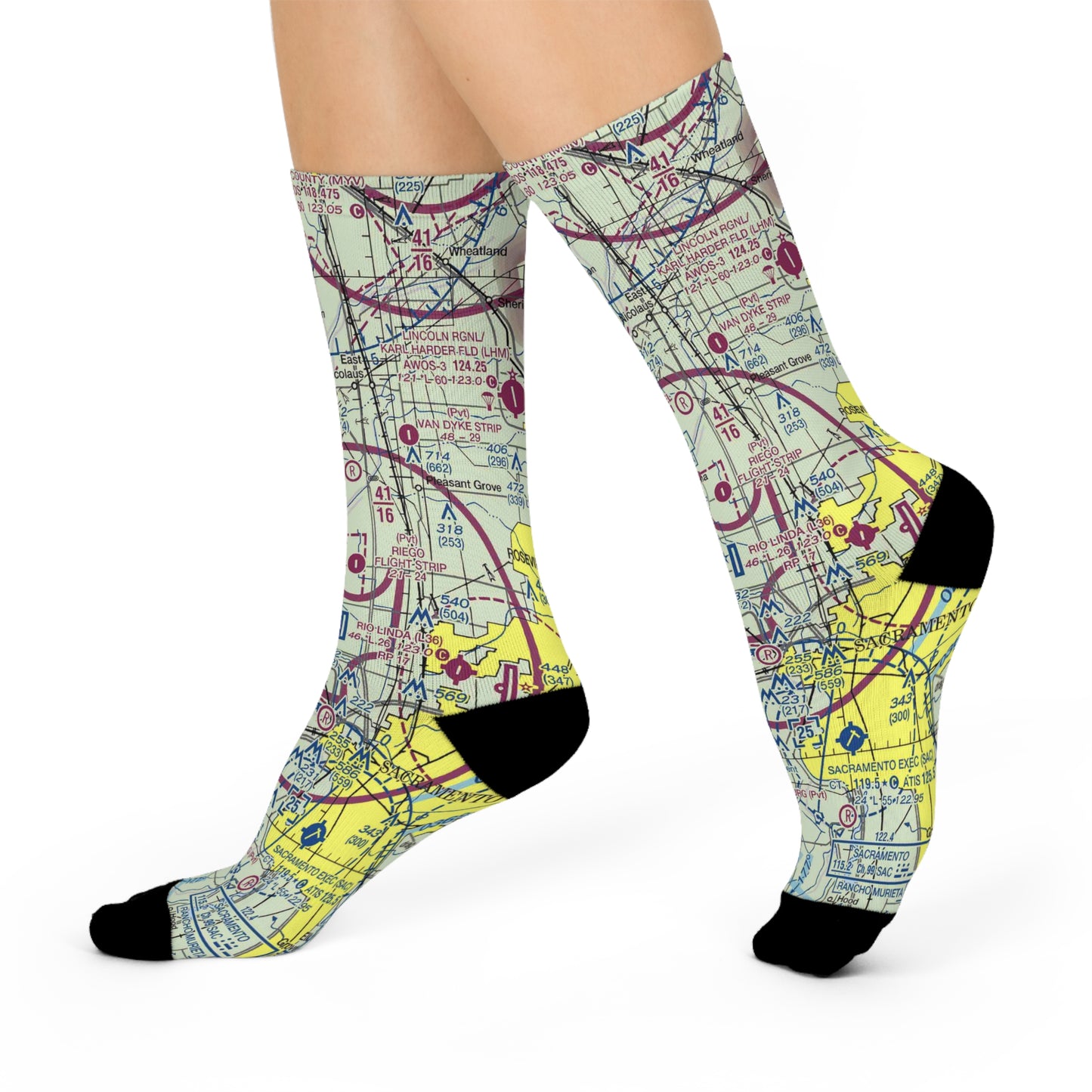 SMF Cushioned Crew Socks | Sacramento International Airport Socks