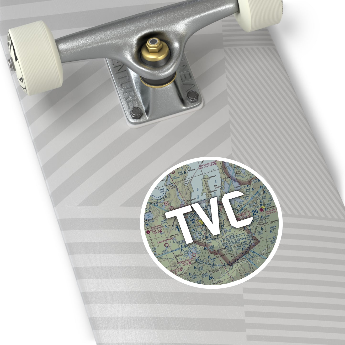 TVC Round Sticker | Cherry Capital Airport Sticker