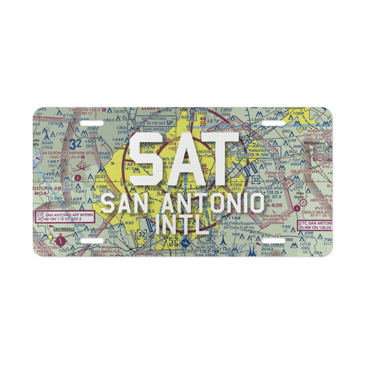 SAT Vanity Plate | San Antonio International Airport Vanity Plate