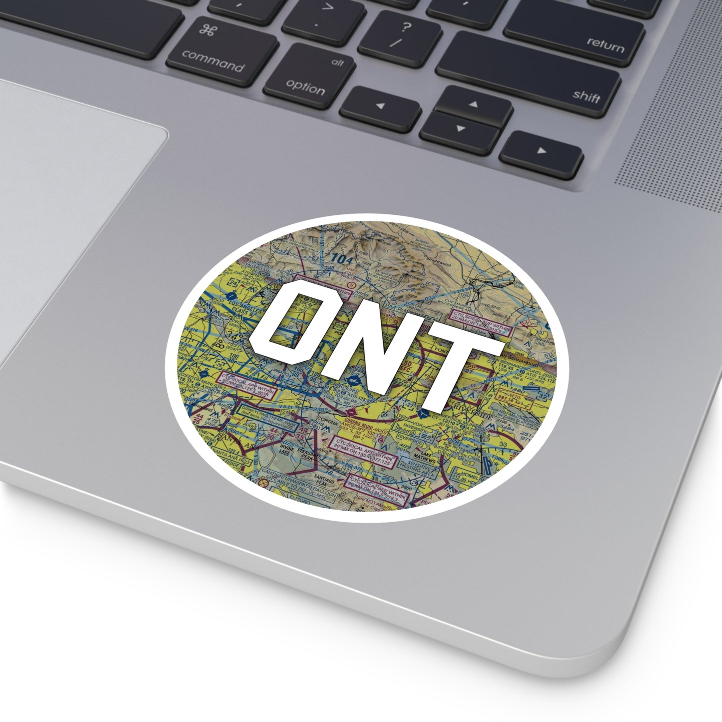 ONT Round Sticker | Ontario International Airport Sticker