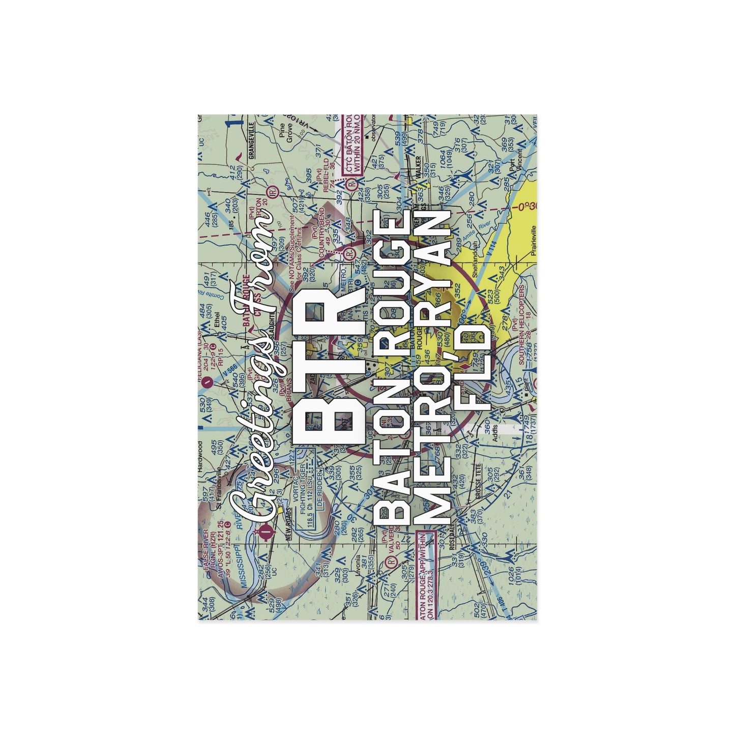 BTR Postcard | Baton Rouge Metro, Ryan Field Airport Card