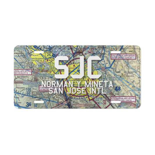 SJC Vanity Plate | Norman Y Mineta San Jose International Airport Vanity Plate