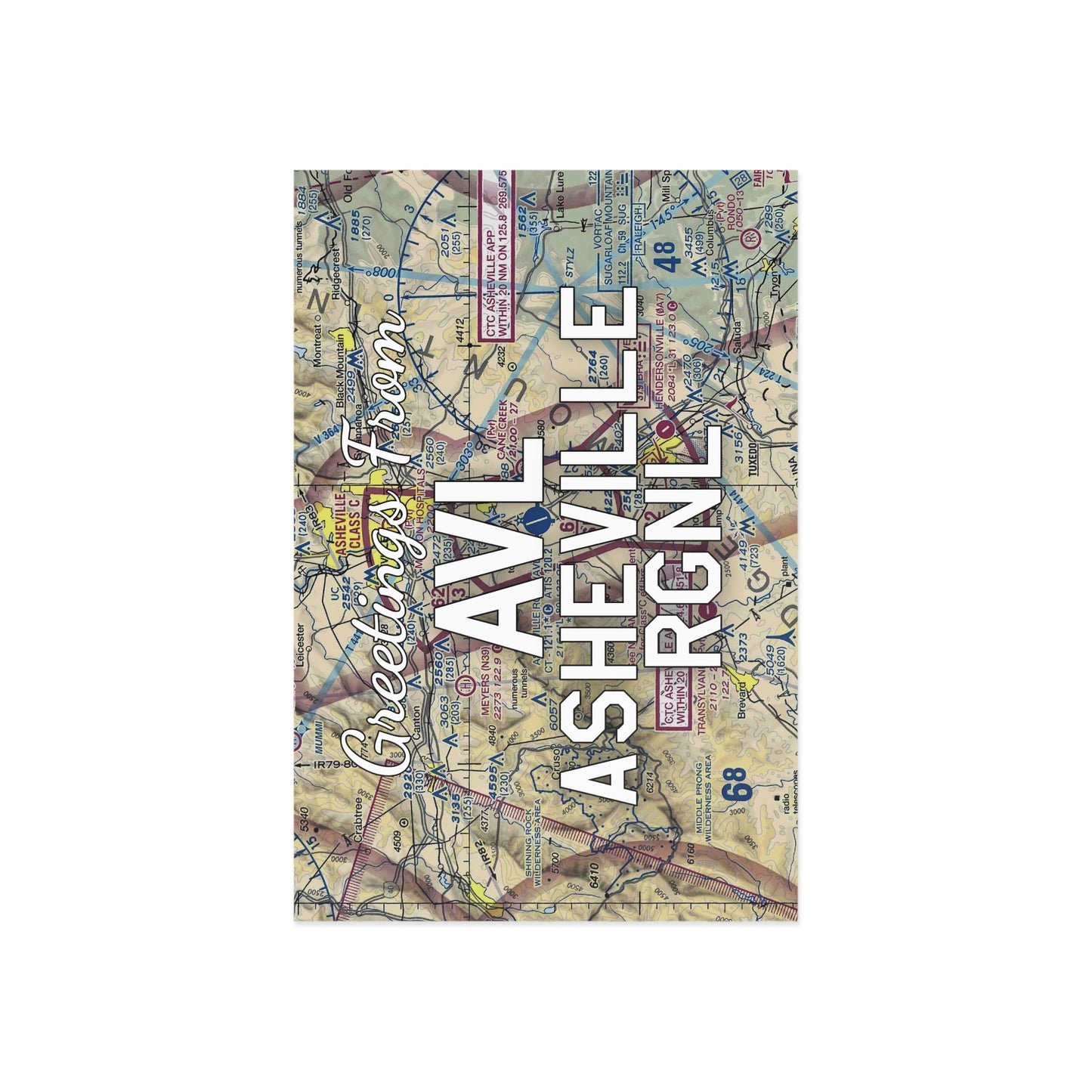 AVL Postcard | Asheville Regional Airport Card