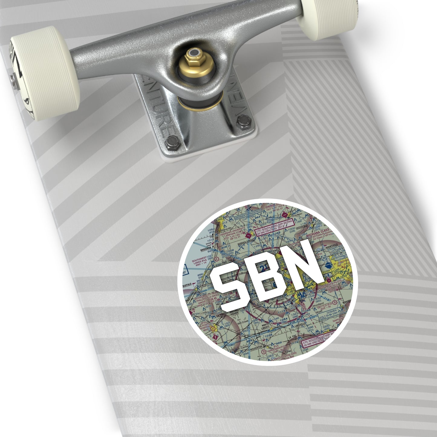 SBN Round Sticker | South Bend International Airport Sticker