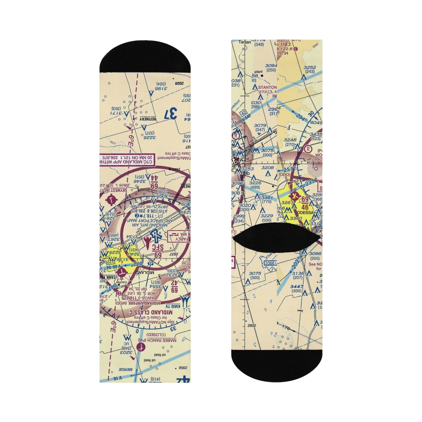 MAF Cushioned Crew Socks | Midland International Air and Space Port Airport Socks