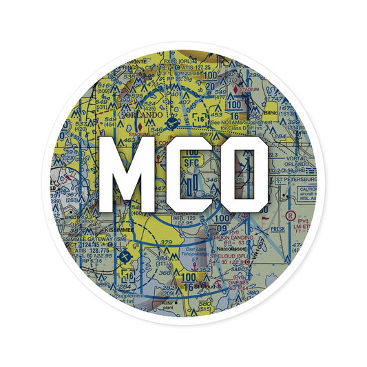 MCO Round Sticker | Orlando International Sticker