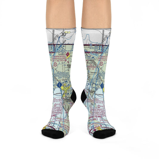 BLI Cushioned Crew Socks | Bellingham International Airport Socks