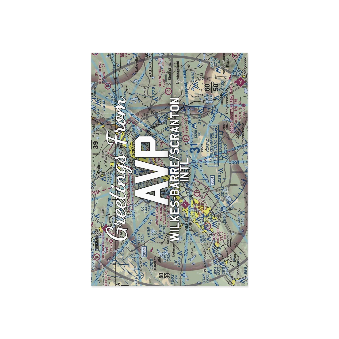 AVP Postcard | Wilkes-Barre/Scranton International Airport Card