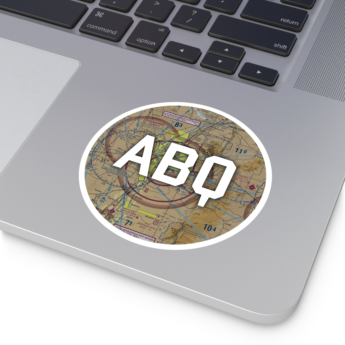 ABQ Round Sticker | Albuquerque International Sunport Airport Sticker