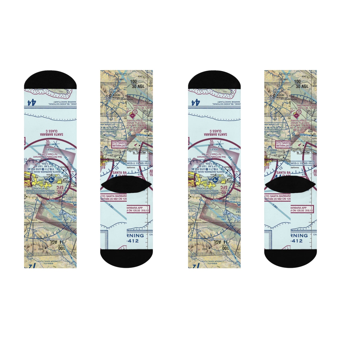 SBA Cushioned Crew Socks | Santa Barbara Municipal Airport Socks