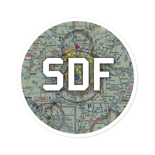 SDF Round Sticker | Louisville Muhammad Ali International Airport Sticker