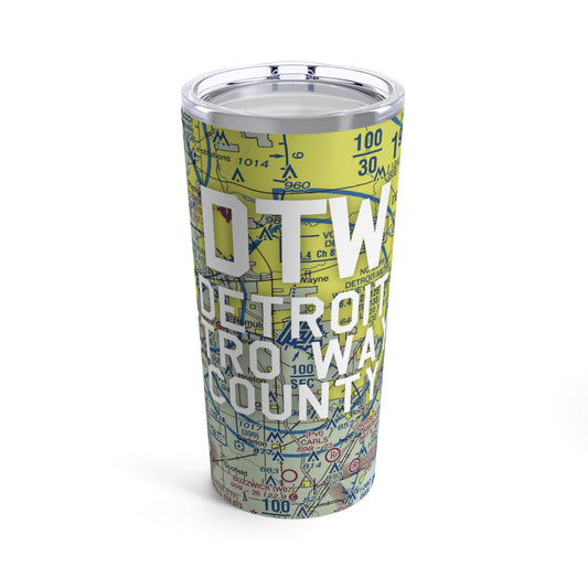 DTW Tumbler | Detroit Metro Wayne County Airport Tumbler