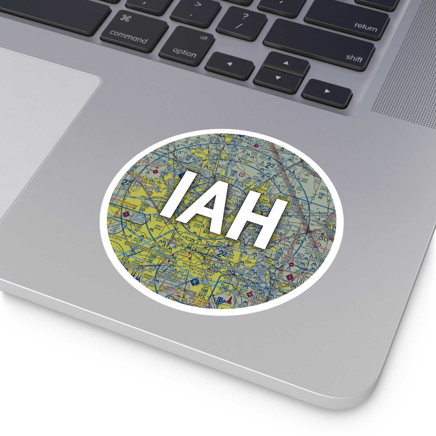 IAH Round Sticker | George Bush Intcntl/Houston Airport Sticker