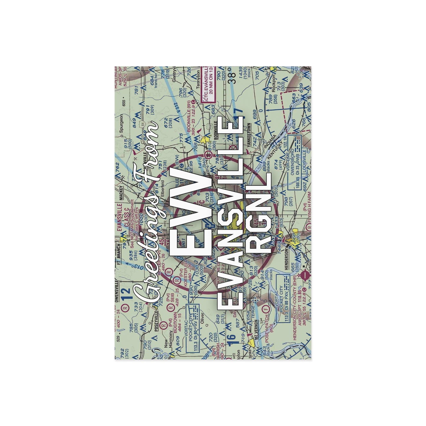 EVV Postcard | Evansville Regional Airport Card