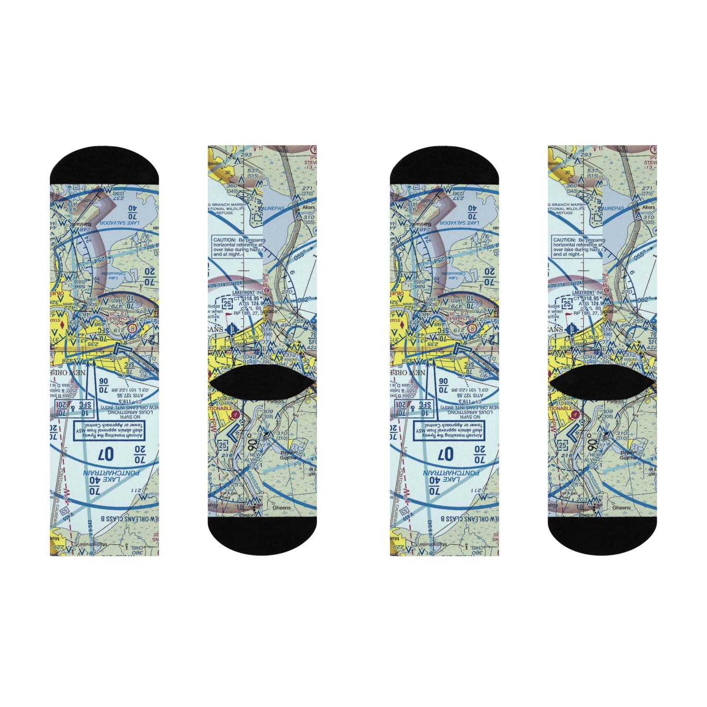 MSY Cushioned Crew Socks | Louis Armstrong New Orleans International Airport Socks