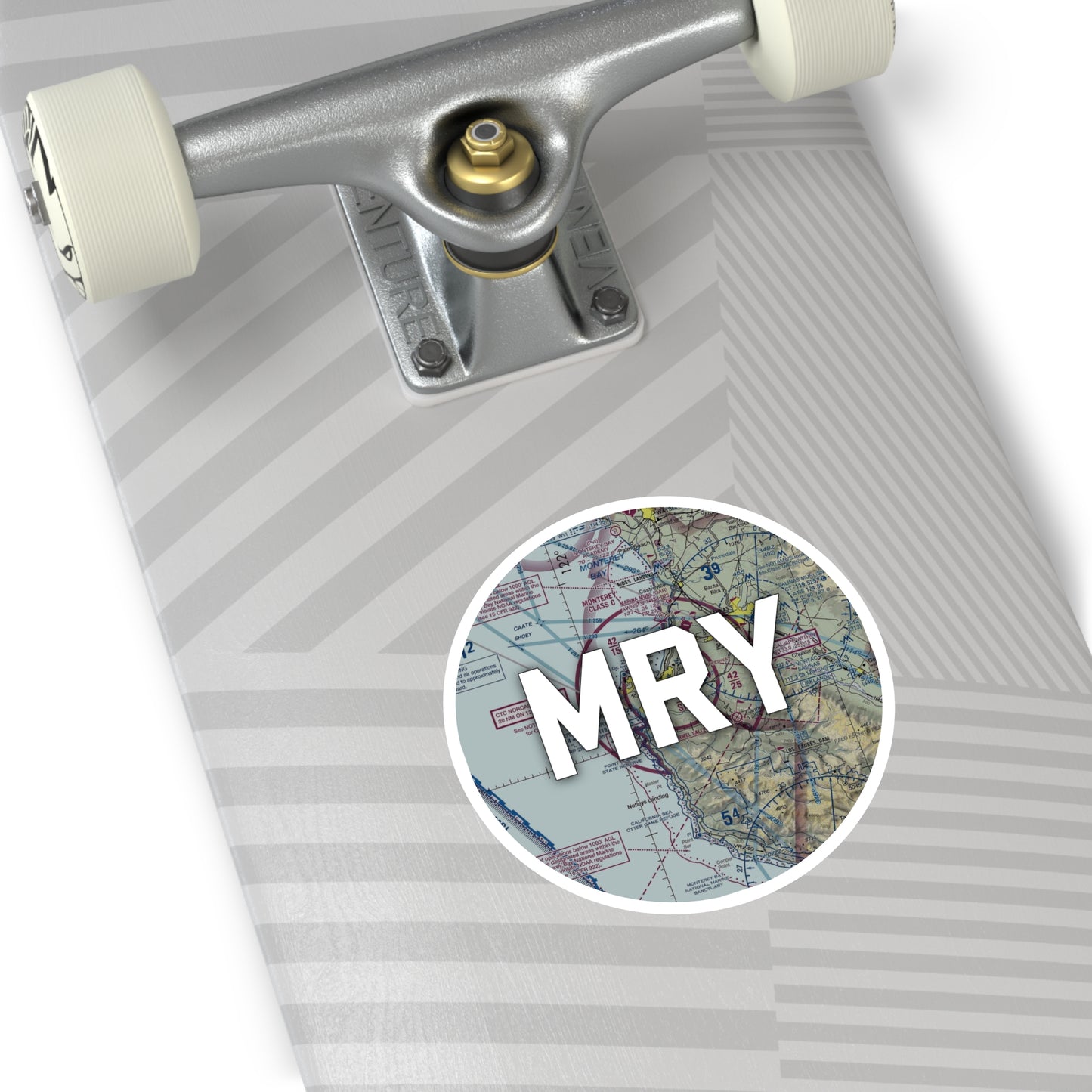 MRY Round Sticker | Monterey Regional Airport Sticker