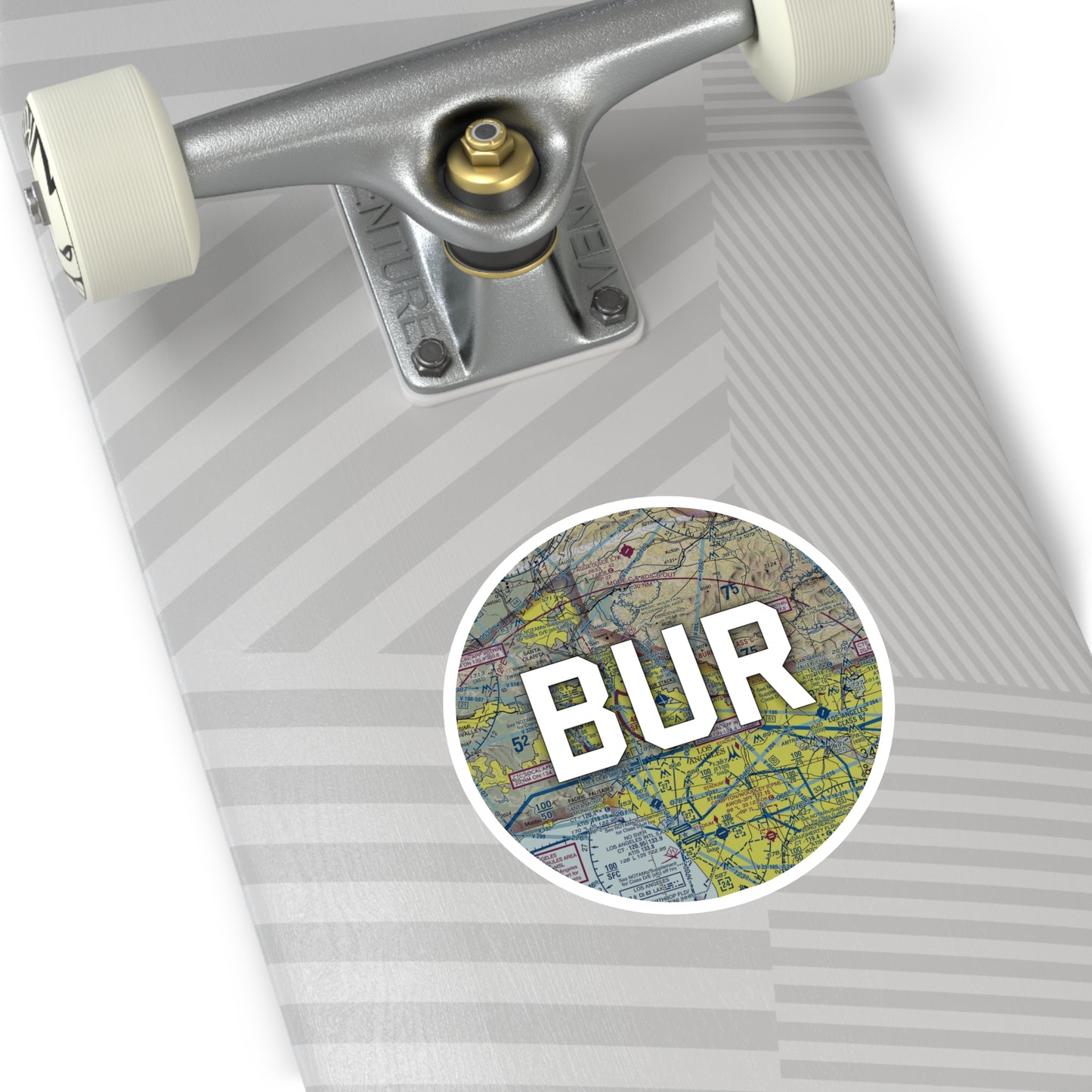 BUR Round Sticker | Bob Hope Airport Sticker