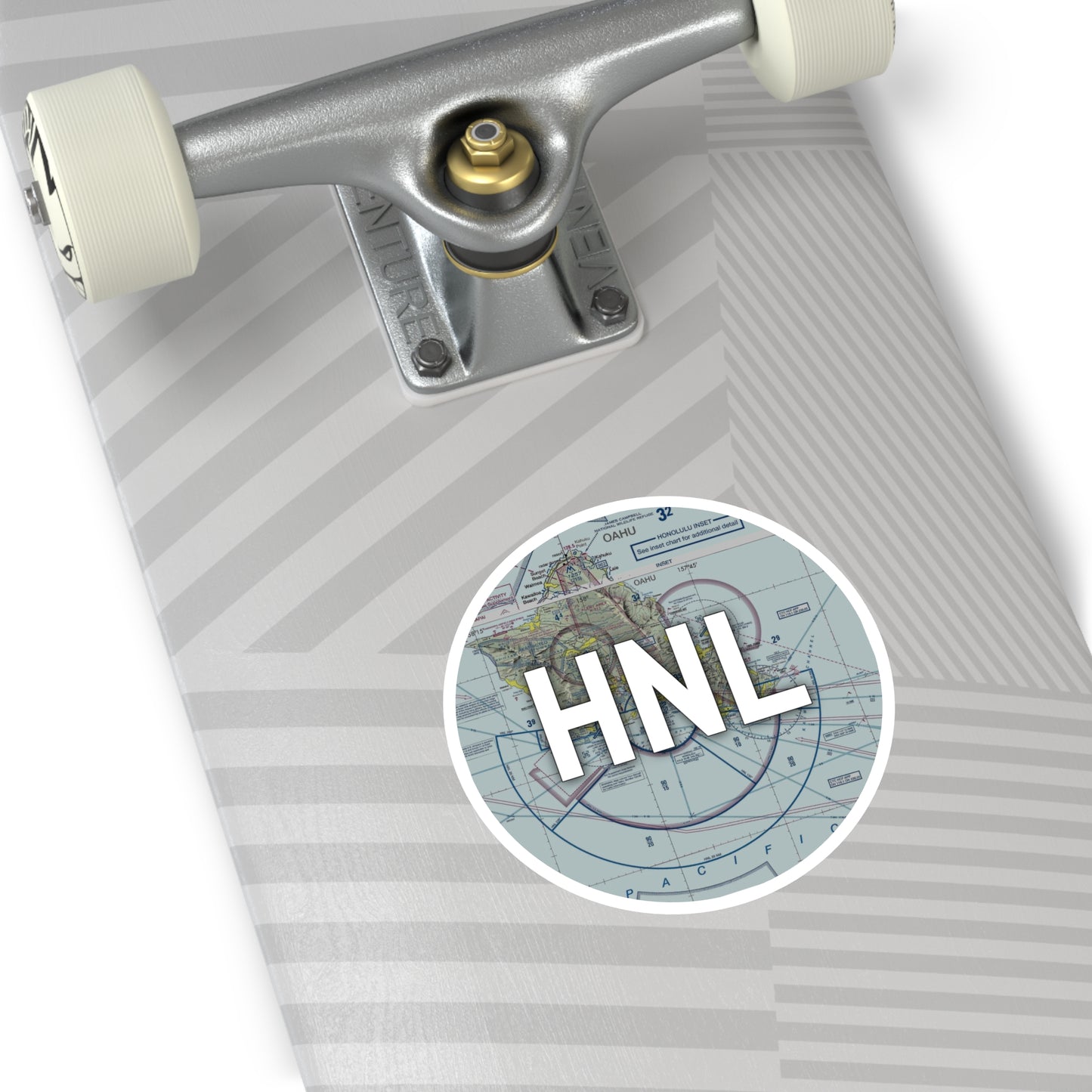 HNL Round Sticker | Daniel K Inouye International Airport Sticker