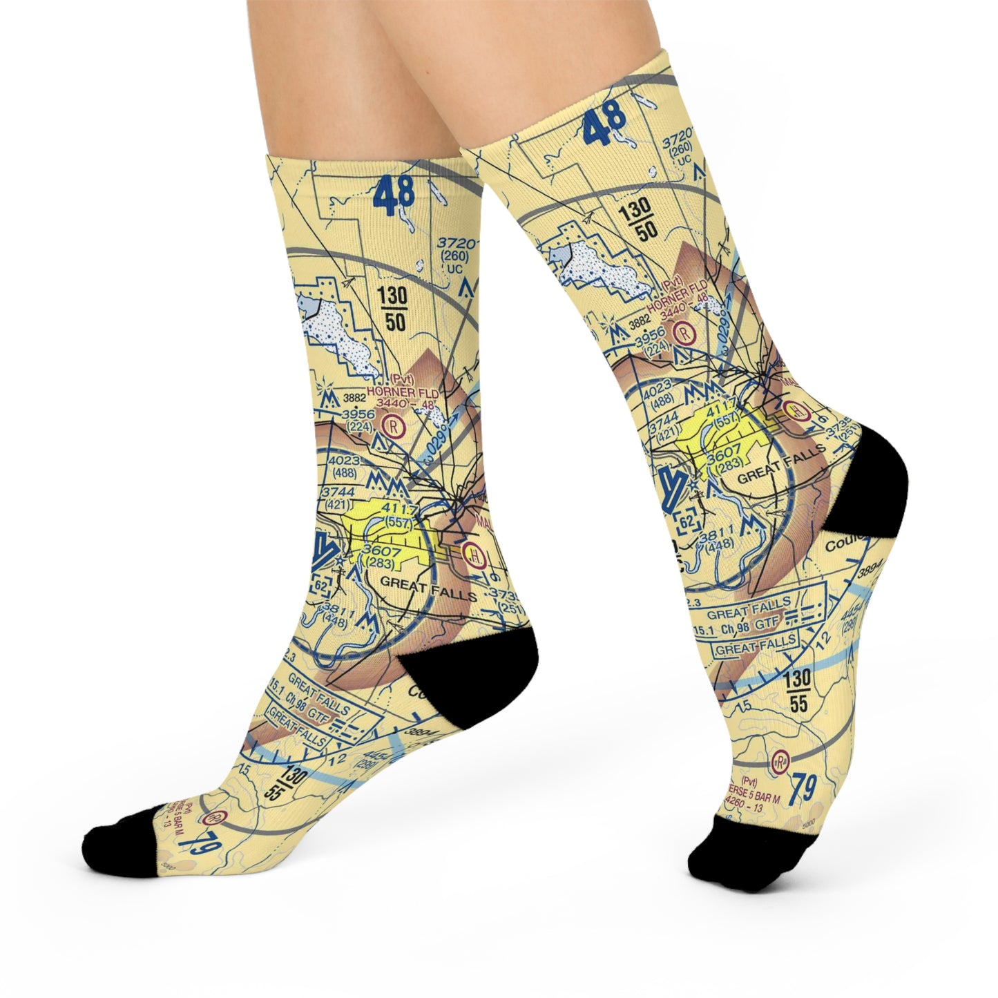 GTF Cushioned Crew Socks | Great Falls International Airport Socks