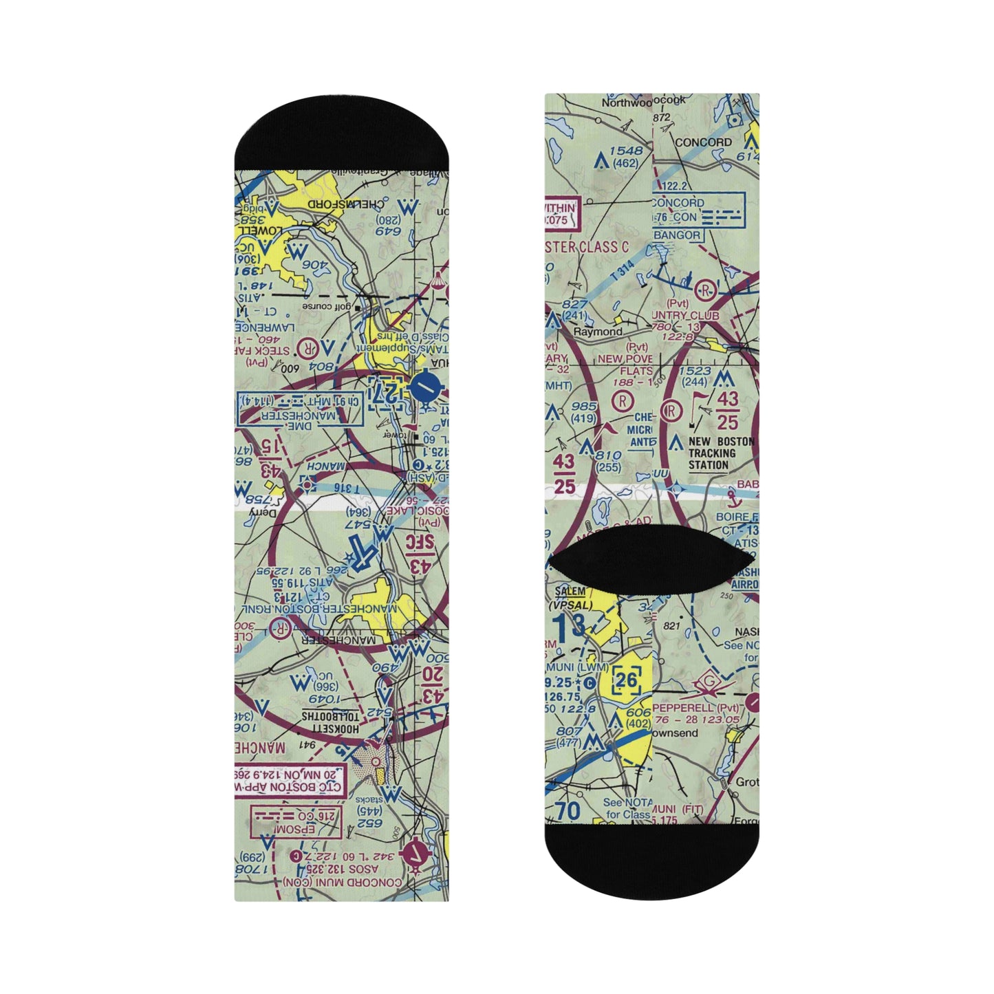 MHT Cushioned Crew Socks | Manchester Boston Regional Airport Socks