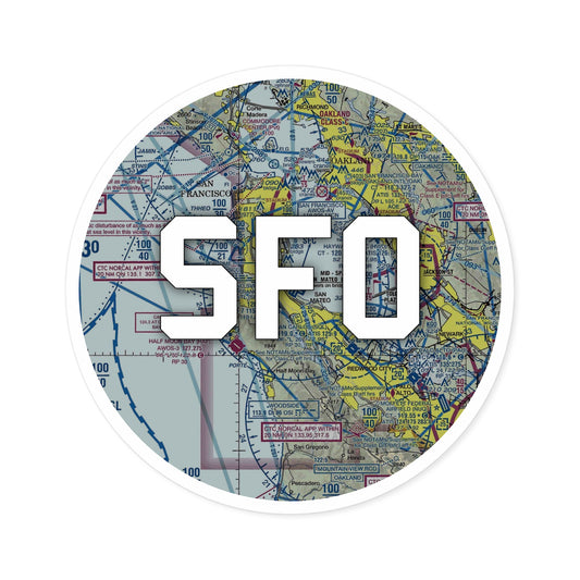 SFO Round Sticker | San Francisco International Airport Sticker