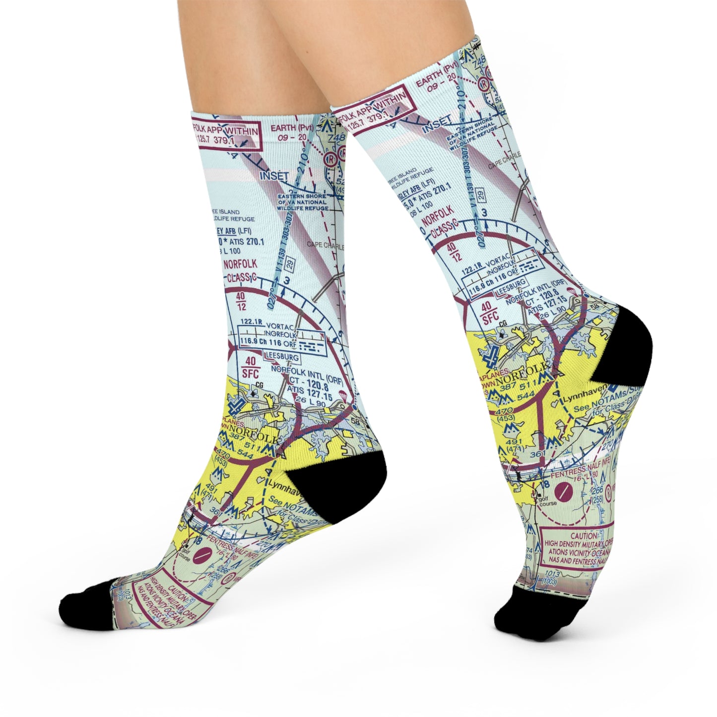 ORF Cushioned Crew Socks | Norfolk International Airport Socks