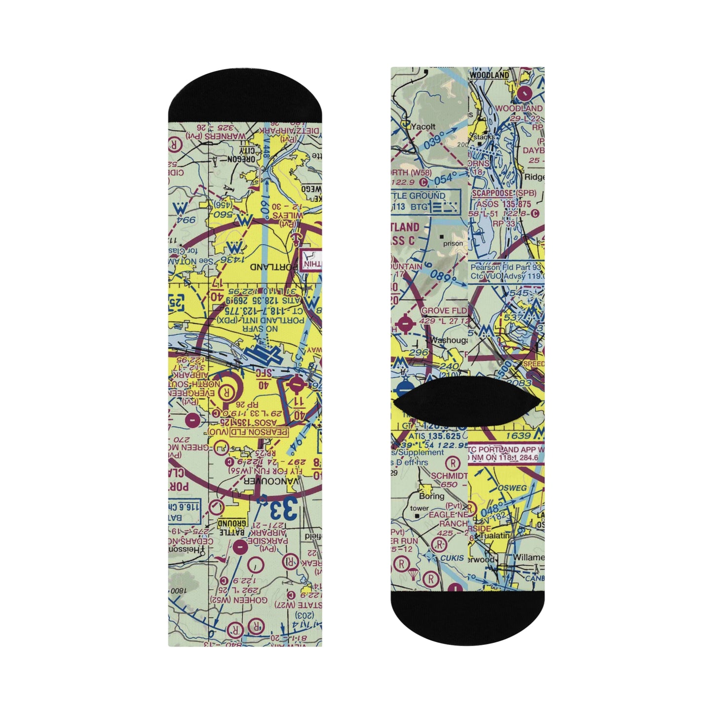 PDX Cushioned Crew Socks | Portland International Airport Socks