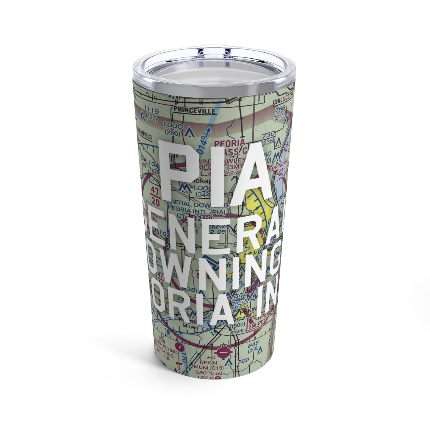 PIA Tumbler | General Downing - Peoria International Airport Tumbler