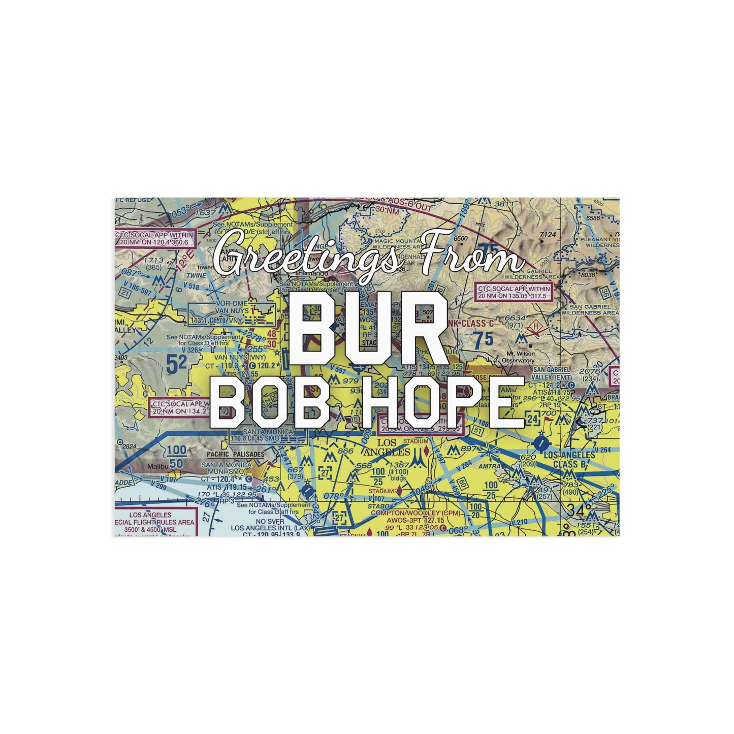 BUR Postcard | Bob Hope Airport Card