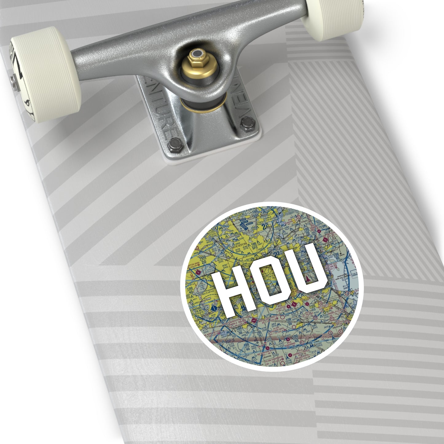 HOU Round Sticker | William P Hobby Airport Sticker