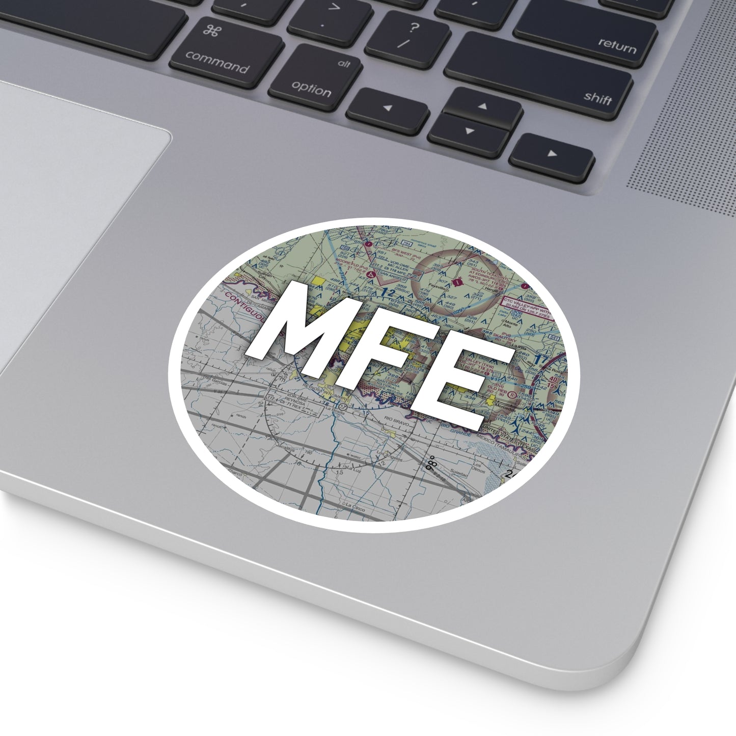 MFE Round Sticker | Mc Allen International Airport Sticker