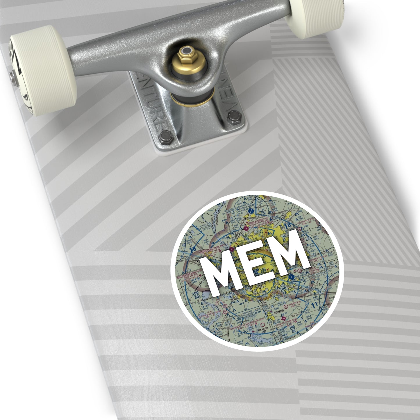 MEM Round Sticker | Memphis International Airport Sticker