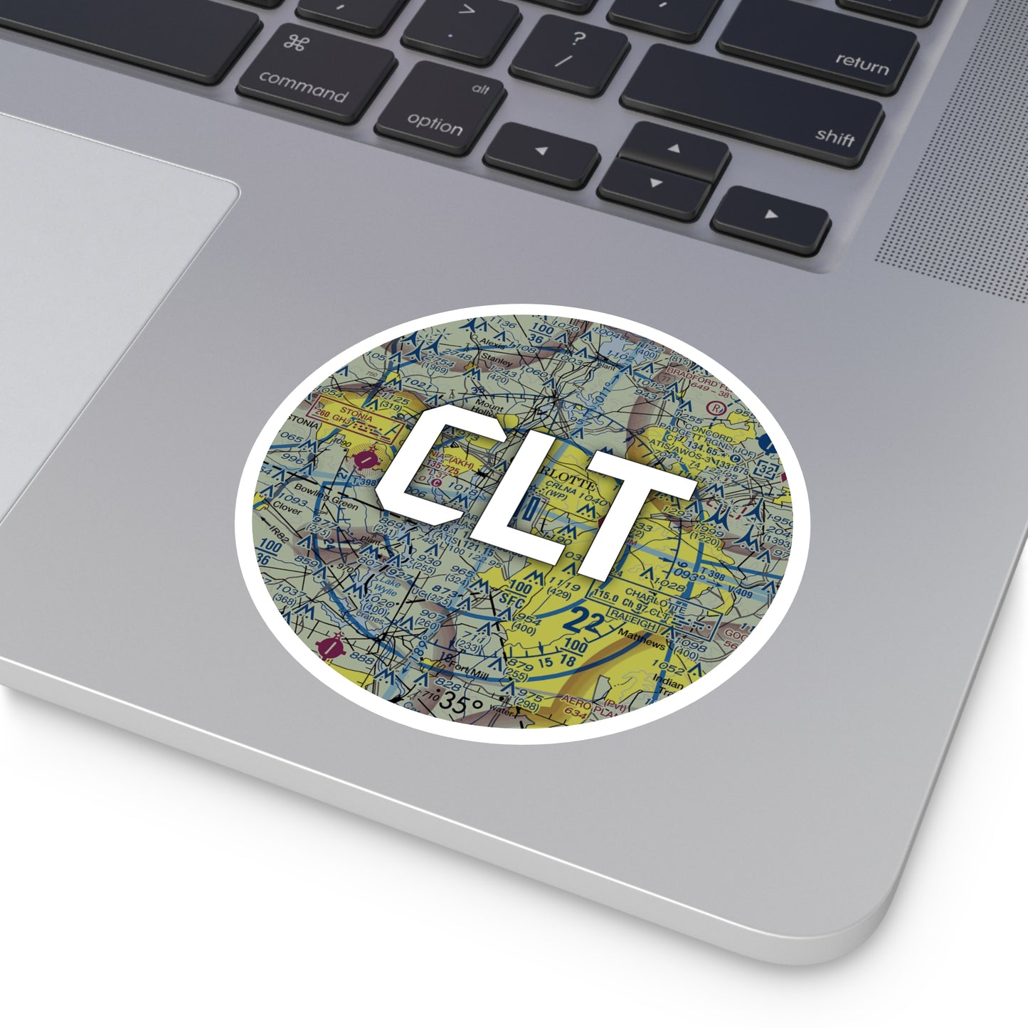 CLT Round Sticker | Charlotte/Douglas International Sticker