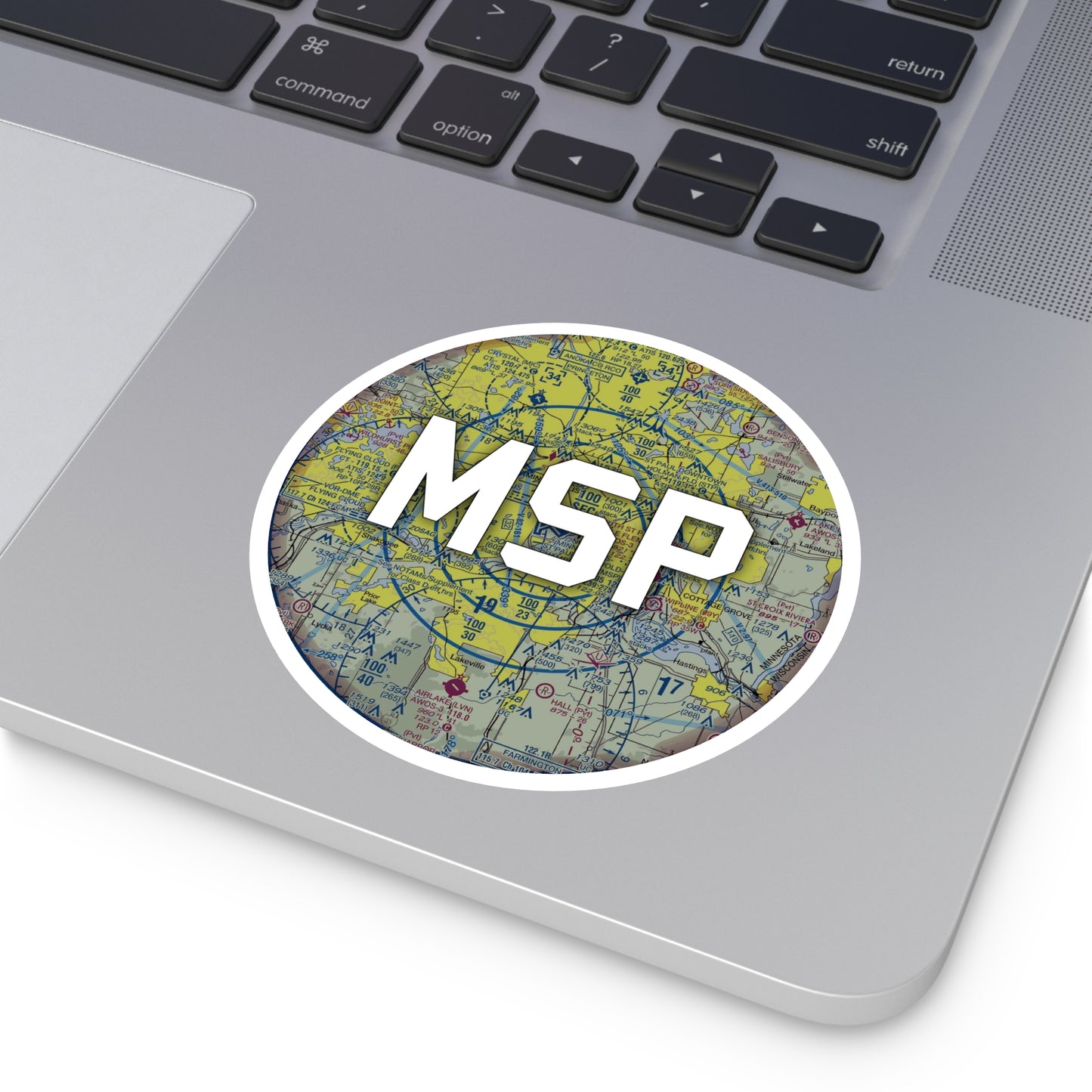 MSP Round Sticker | Minneapolis-St Paul International/Wold-Chamberlain Airport Sticker