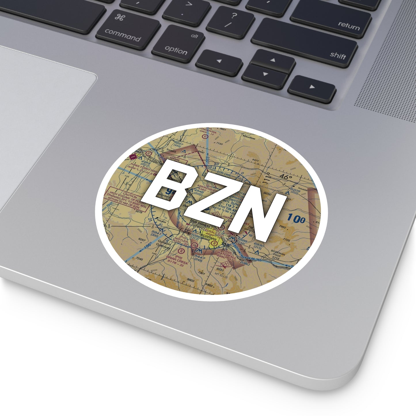 BZN Round Sticker | Bozeman Yellowstone International Airport Sticker