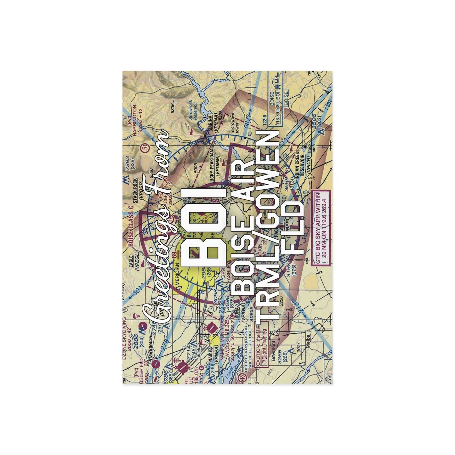 BOI Postcard | Boise Air Trml/Gowen Field Airport Card