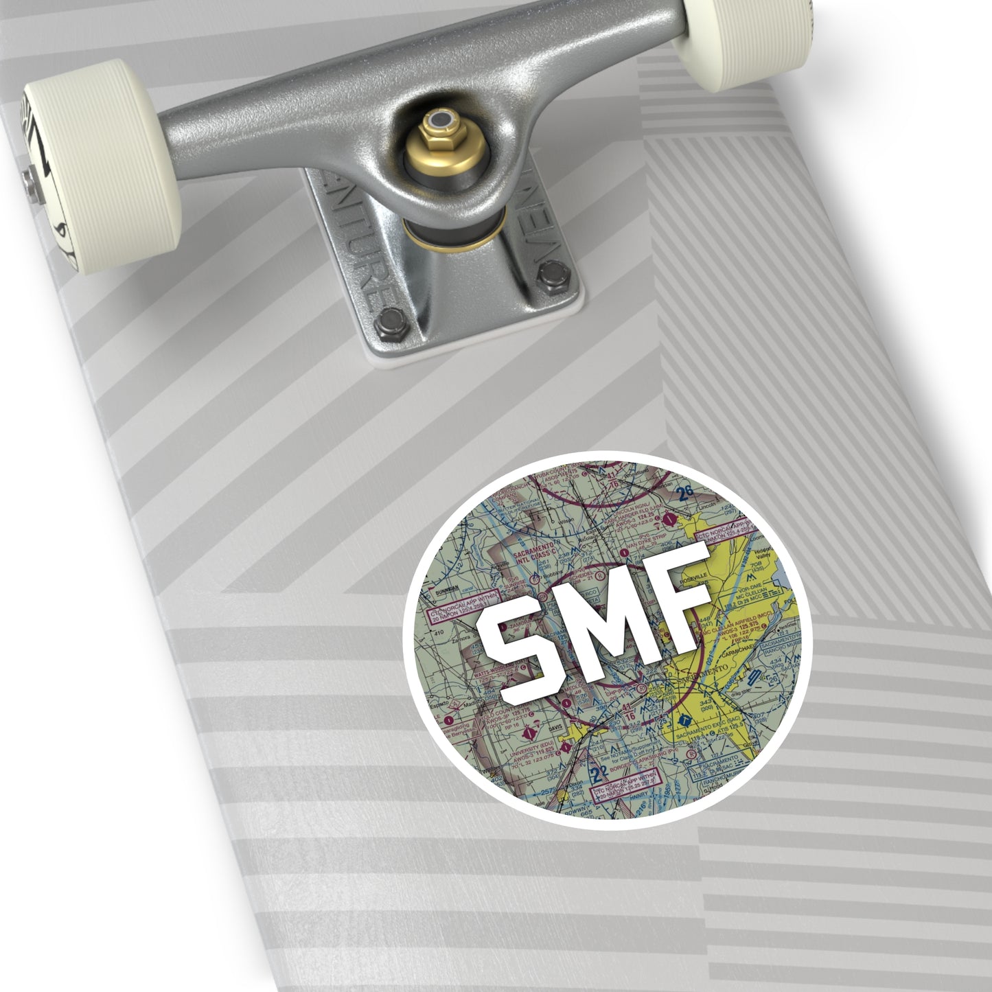 SMF Round Sticker | Sacramento International Airport Sticker