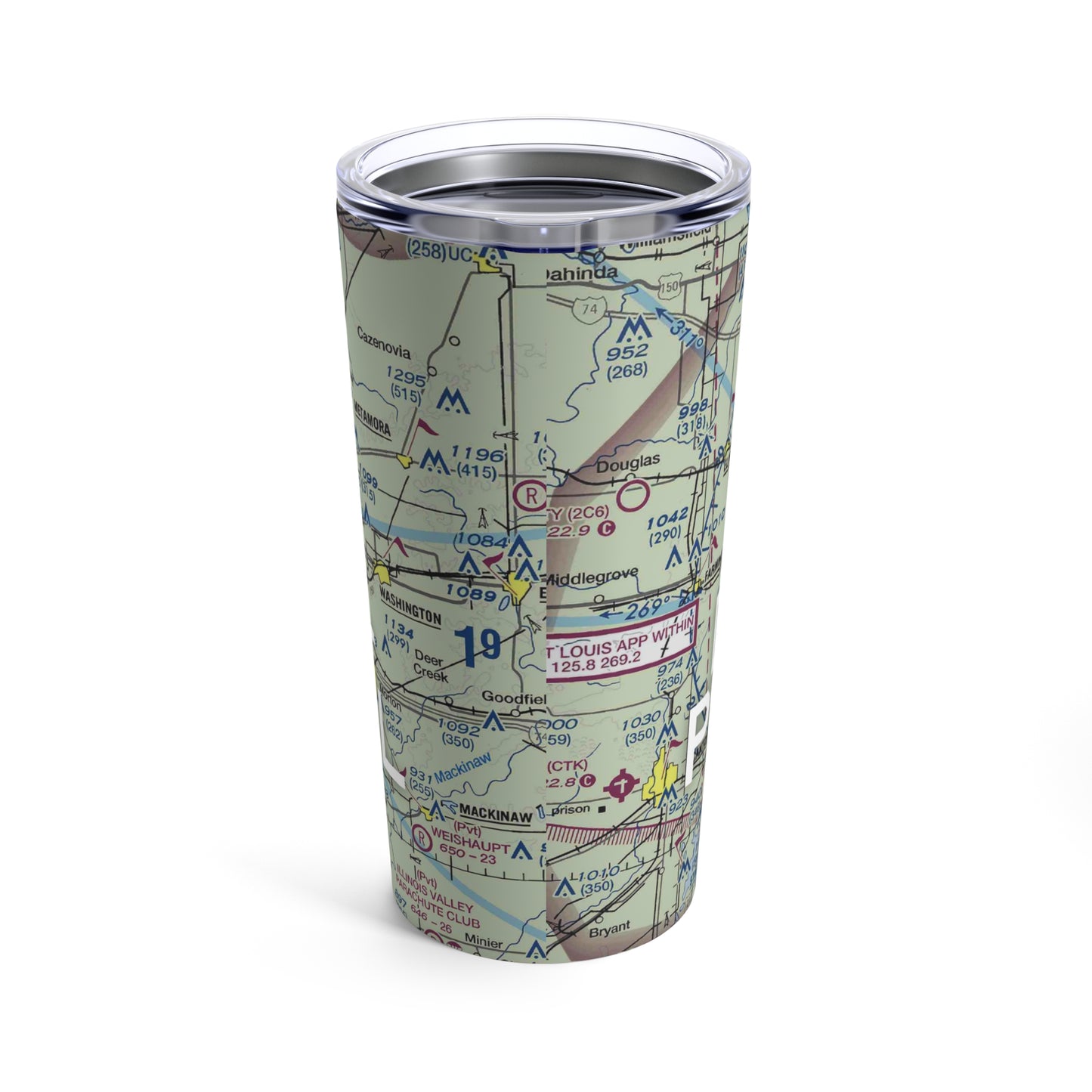 PIA Tumbler | General Downing - Peoria International Airport Tumbler