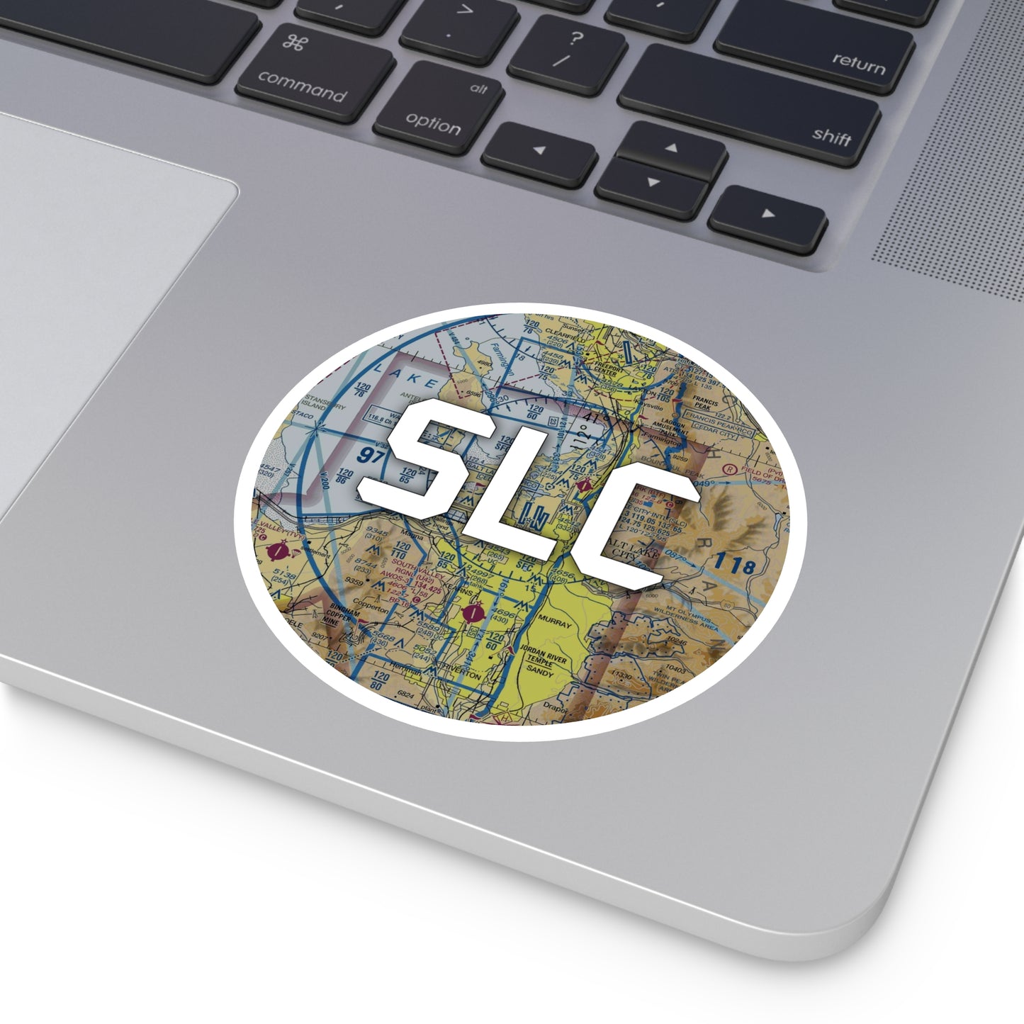 SLC Round Sticker | Salt Lake City International Airport Sticker