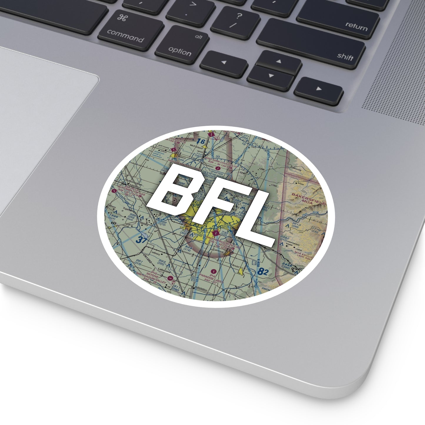 BFL Round Sticker | Meadows Field Airport Sticker