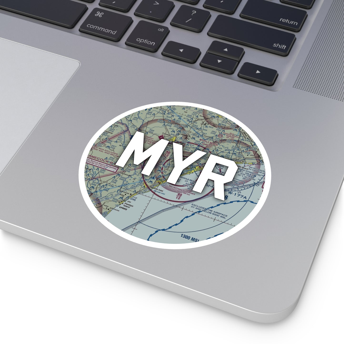 MYR Round Sticker | Myrtle Beach International Airport Sticker