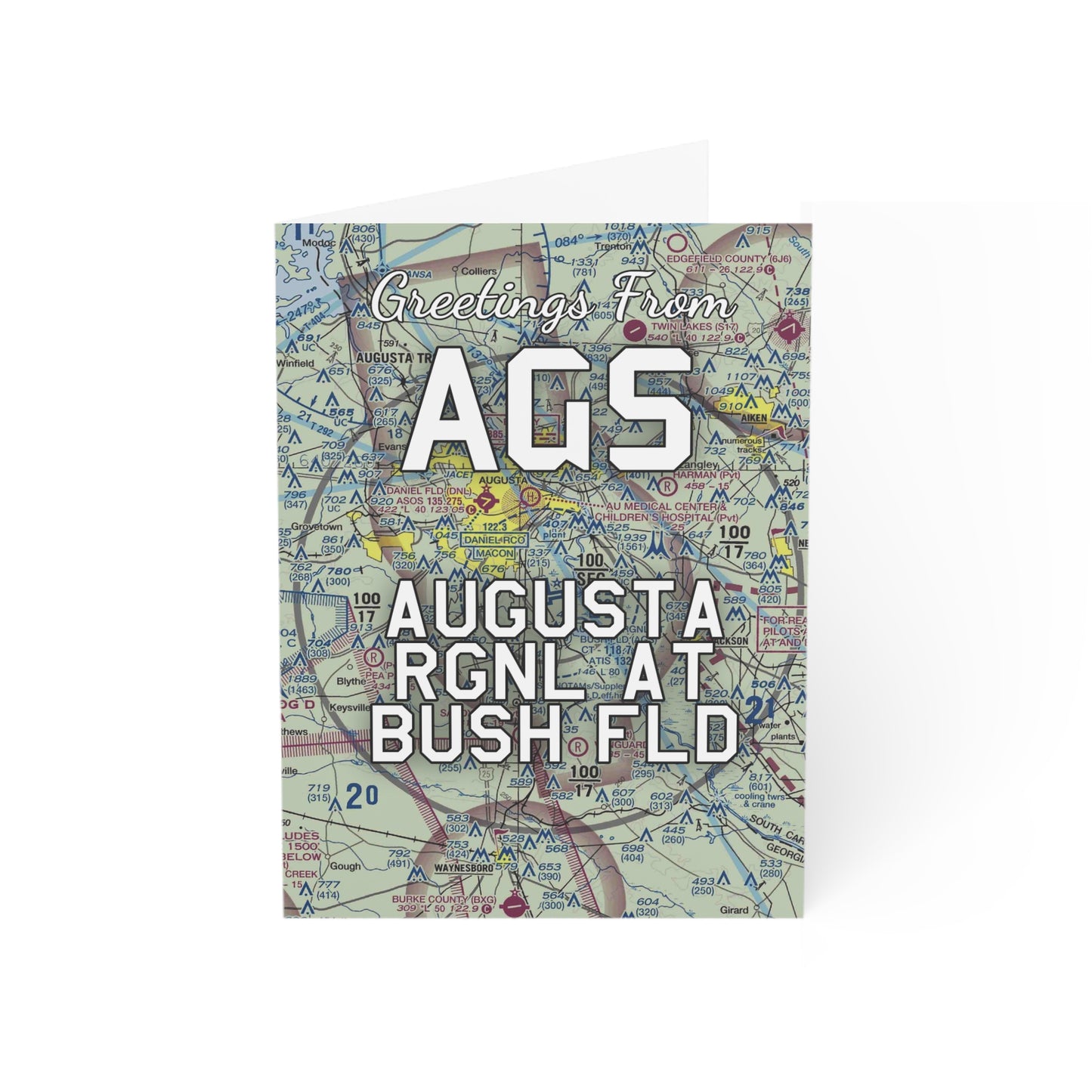 AGS Greeting Cards | Augusta Regional At Bush Field Airport Cards